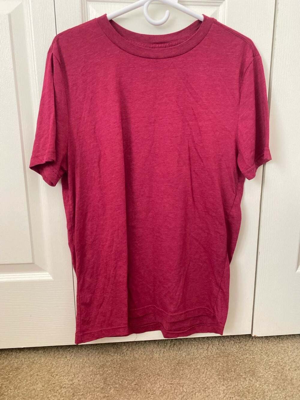 Arizona Jean Co Men's Heathered Cardinal Red Short Sleeve Crew Neck T-Shirt Size